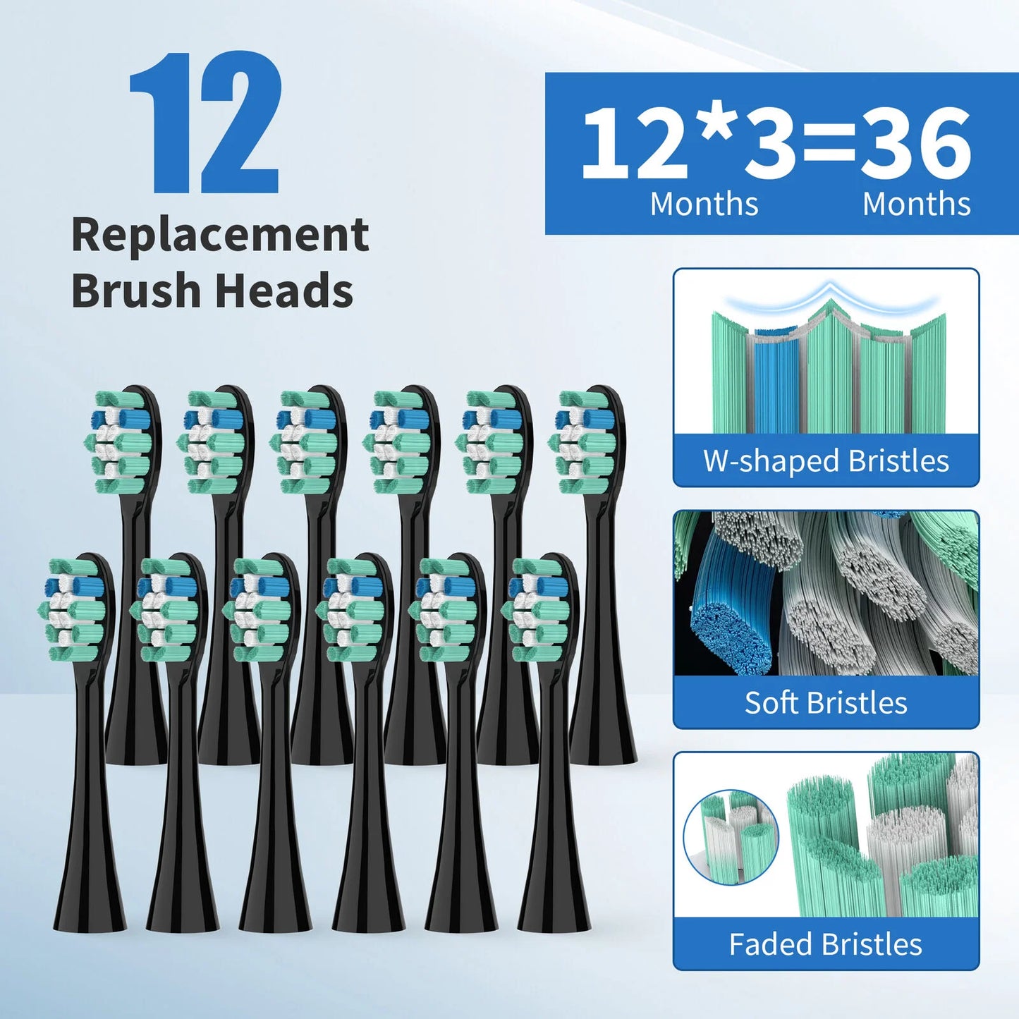 Sonic Electric Toothbrush | 37,200 Vibrations/min Deep Clean | 5 Modes, 12 Brush Heads, 30-Day Battery | Dentist-Level Oral Care & Travel-Friendly Design
