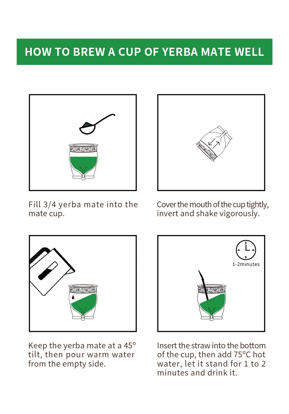 Premium Stainless Steel Yerba Mate Gourd Set | Gold Mate Cup with Bombilla Straw & Cleaning Brush