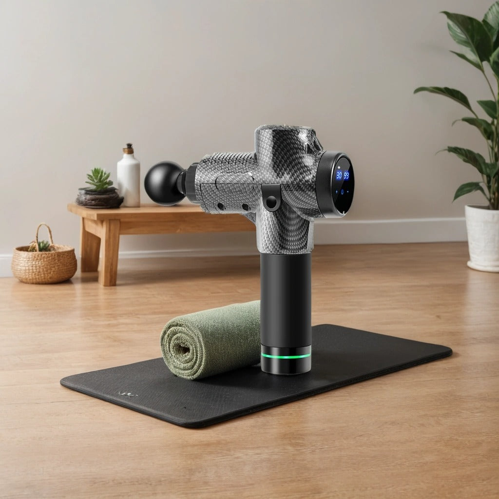 Deep Tissue Massage Gun | 30 Speeds, 6 Heads, Quiet Motor