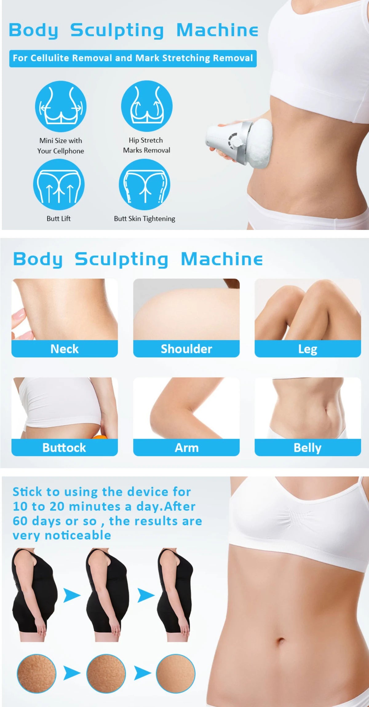 Body Slimming Massager | Electric Rolling Body Massager for Cellulite, Circulation, Muscle Relaxation & Body Contouring