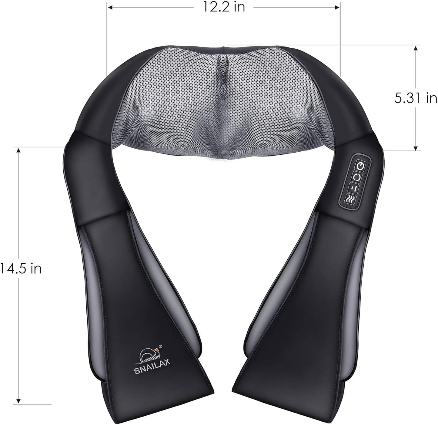 Cordless Shiatsu Neck and Shoulder Massager with Heat | 8 Kneading Nodes, 2 Intensities & 70–80 Minute Runtime