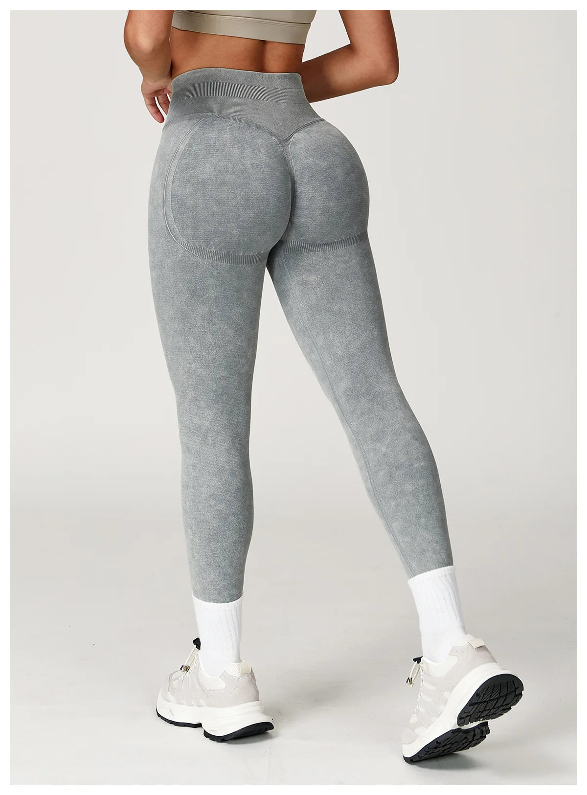 Seamless Yoga Leggings for Women | High Waisted Ribbed Workout Leggings with Stretch Compression Fit