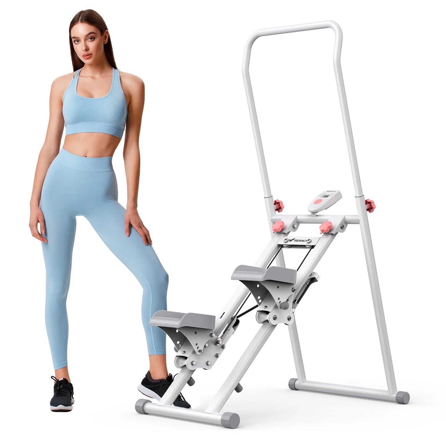 Foldable Vertical Climber Machine | Adjustable Full Body Cardio Trainer with LCD Monitor and 300 lb Capacity