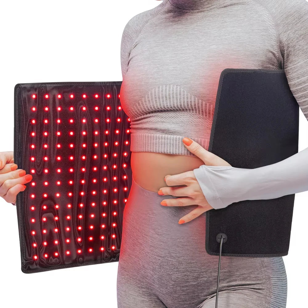 Red Light Therapy Pad | 406 LED 660nm 850nm Infrared Light Therapy Mat for Back, Waist & Body