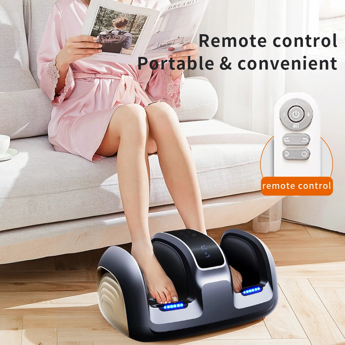 Shiatsu Foot Massager with Heat | Deep Kneading Rollers, Full Sole Coverage & One-Touch Control