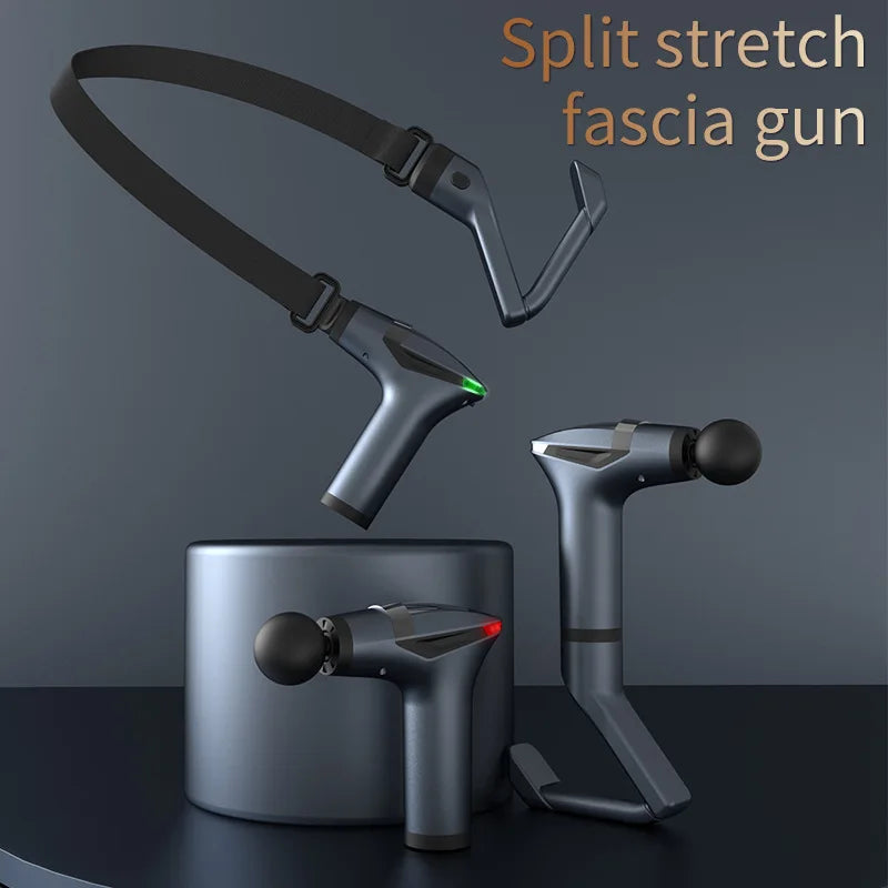 Massage Gun Deep Tissue Massager | Long Handle Percussion Muscle Massager with 12 Speeds & USB-C Charging