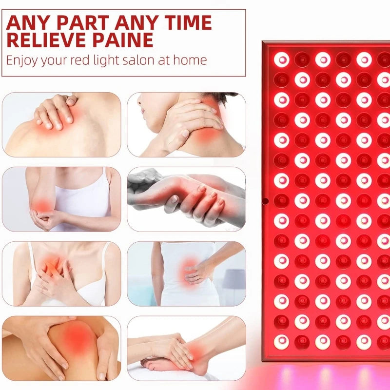 Red Light Therapy Panel | 660nm 850nm Near Infrared LED Lamp for Face, Body & Skin Care