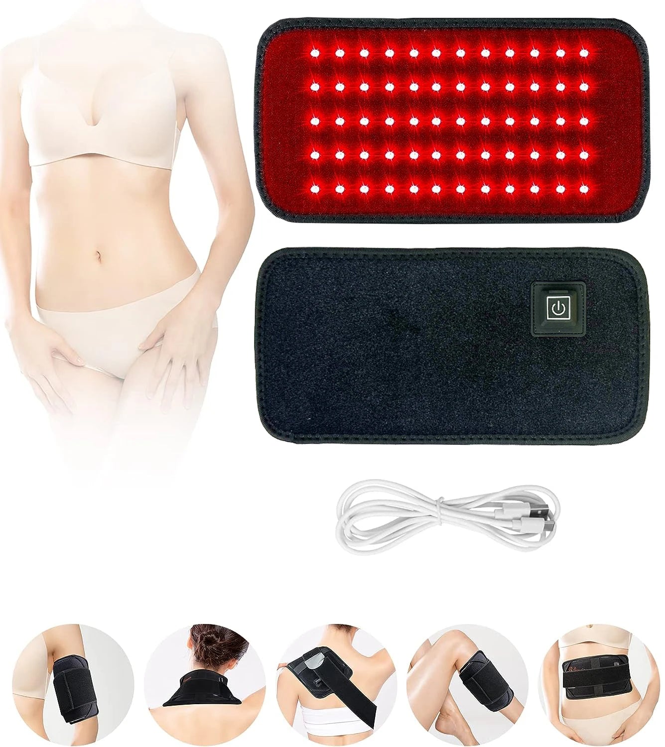Red Light Therapy Belt | 660nm 850nm Infrared Light Therapy Wrap for Back, Waist, Joints & Muscle Recovery