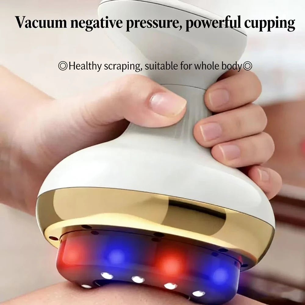 Electric Cupping Massager with Heat | Heated Suction Scraping Massage Device for Muscle Tension Relief