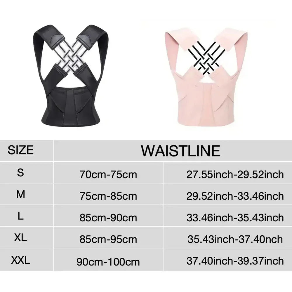 Posture Corrector Brace | Adjustable Back Support for Kids, Students & Adults, Shoulder Alignment & Daily Posture Support