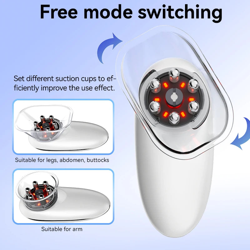 EMS Cupping Massager | Electric Face and Body Sculpting Massager with Suction, Gua Sha & Adjustable Intensity