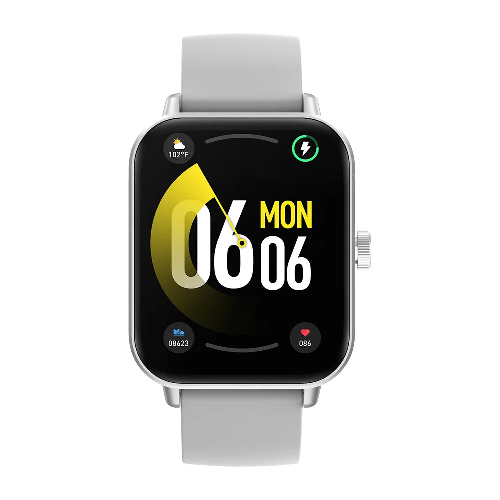 Voice Calling Smartwatch | 1.9" HD Display, 24H Health Monitoring, 100+ Sports Modes & Bluetooth Call Function | IP68 Waterproof Silver