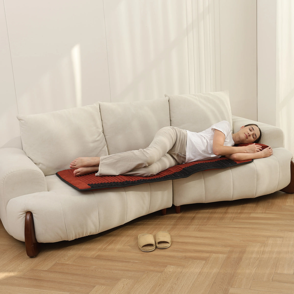 PEMF Infrared Heating Mat with Stone Layer and Timer, 26 x 59 Inches