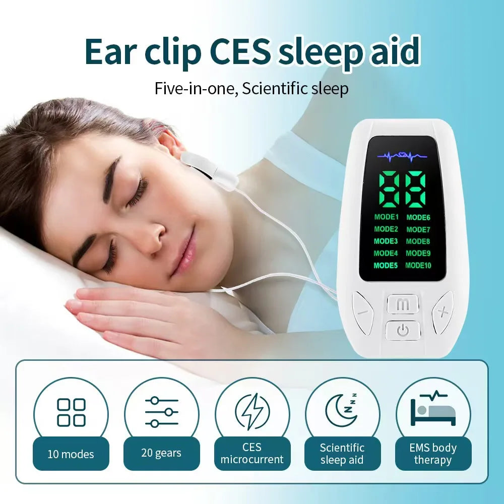 Vagus Nerve Stimulator Sleep Aid | Ear Clip Neurostimulation Device for Insomnia, Relaxation & Stress Relief