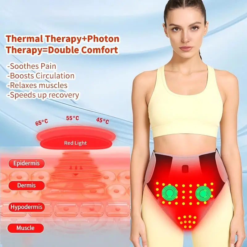 Period Heating Underwear | Women’s Heated Briefs with Red Light Therapy, 3 Heat Levels & Lower Belly Warmth