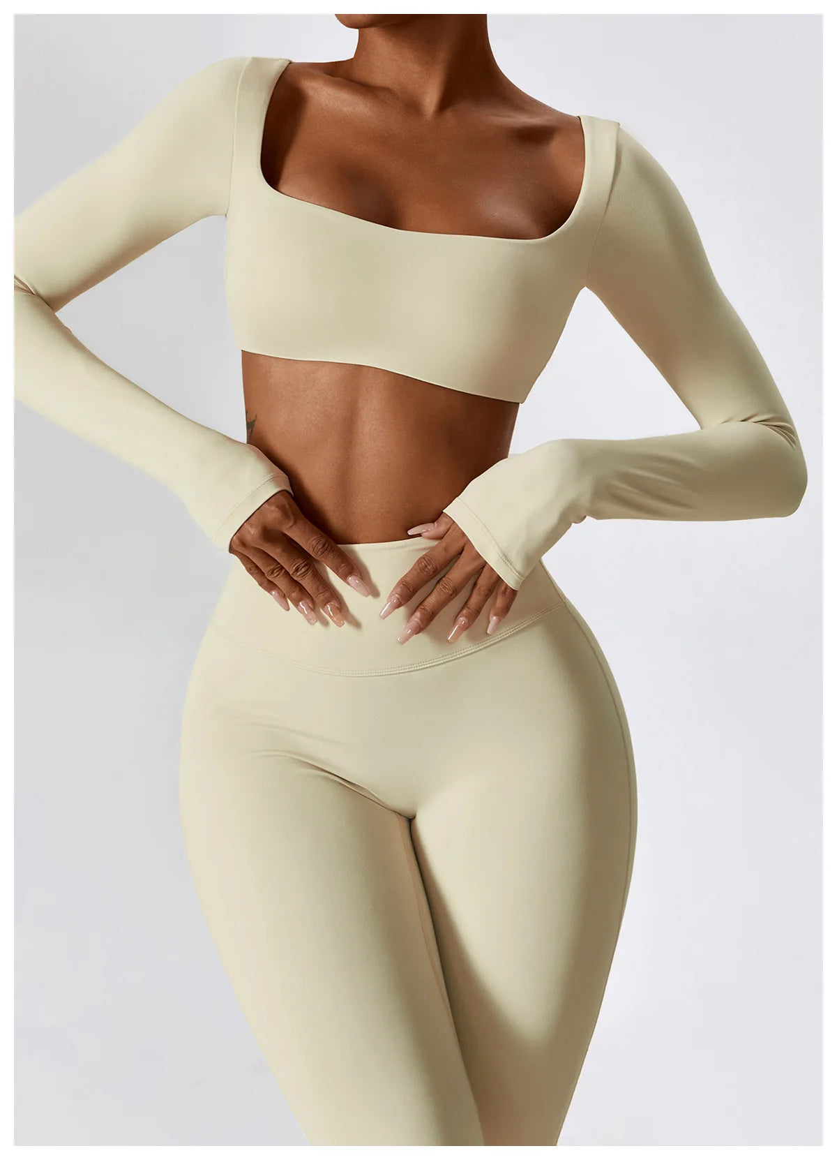 Seamless Yoga Set for Women | 2-Piece Sports Bra and Leggings Workout Outfit with Breathable Compression Fit