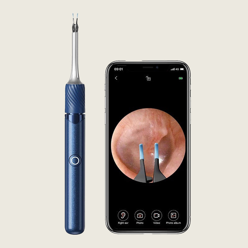 Ear Wax Removal Tool with 12MP Camera | Wi-Fi Ear Cleaner and LED Otoscope for iPhone and Android with Ear Picks