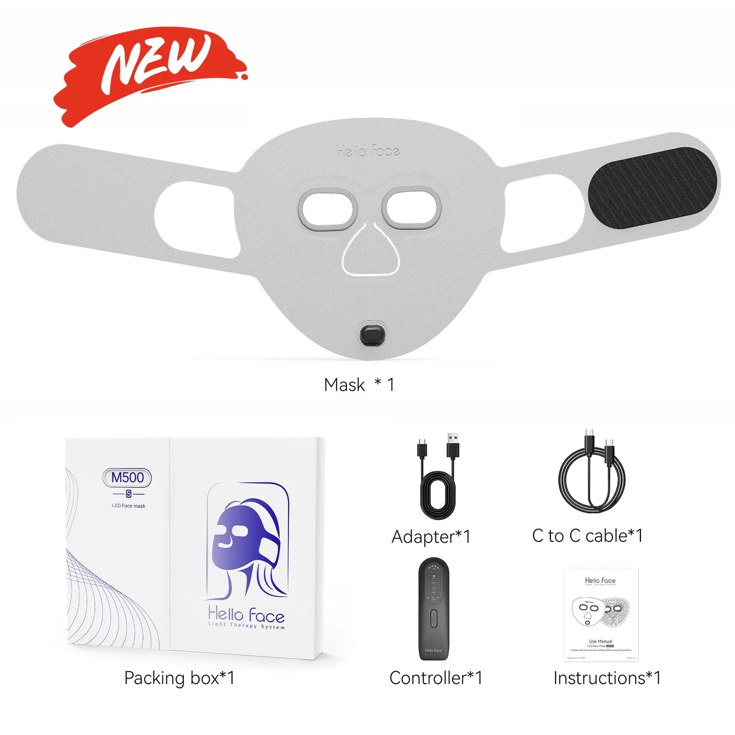 LED Light Therapy Face Mask | Wireless Red Blue Near Infrared Skin Care Mask with 4 Modes for Wrinkles, Acne & Glow