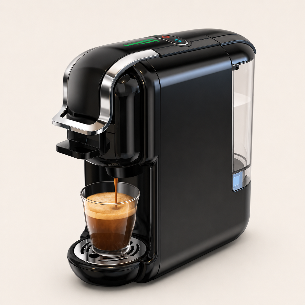 5-in-1 Pod and Ground Coffee Maker with Interchangeable Adapters Black