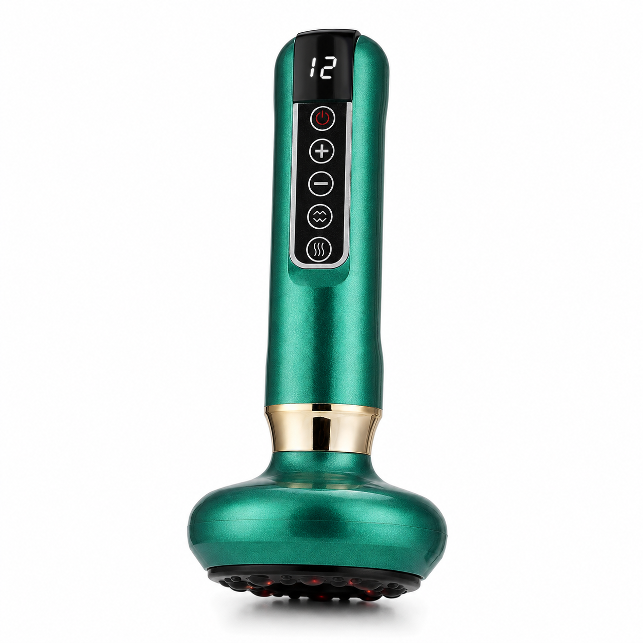 Electric Cupping Massager with Infrared Heat, 12 Suction Levels, Scraping Function & Rechargeable Cordless Design Green