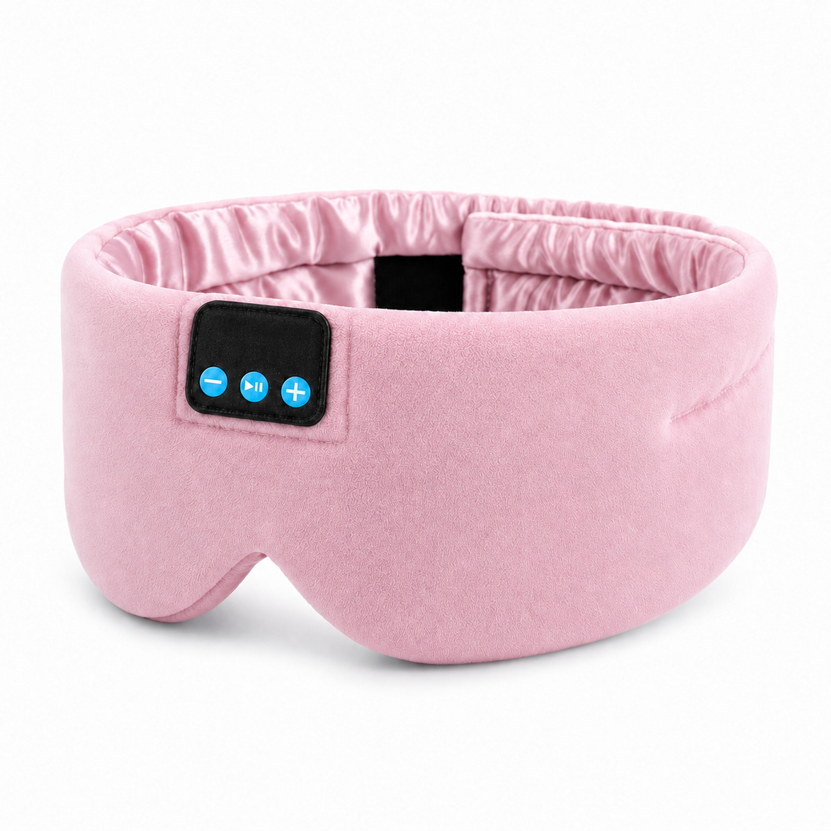 Bluetooth Sleep Mask with Headphones, Silk Lining and USB-C Charging Pink