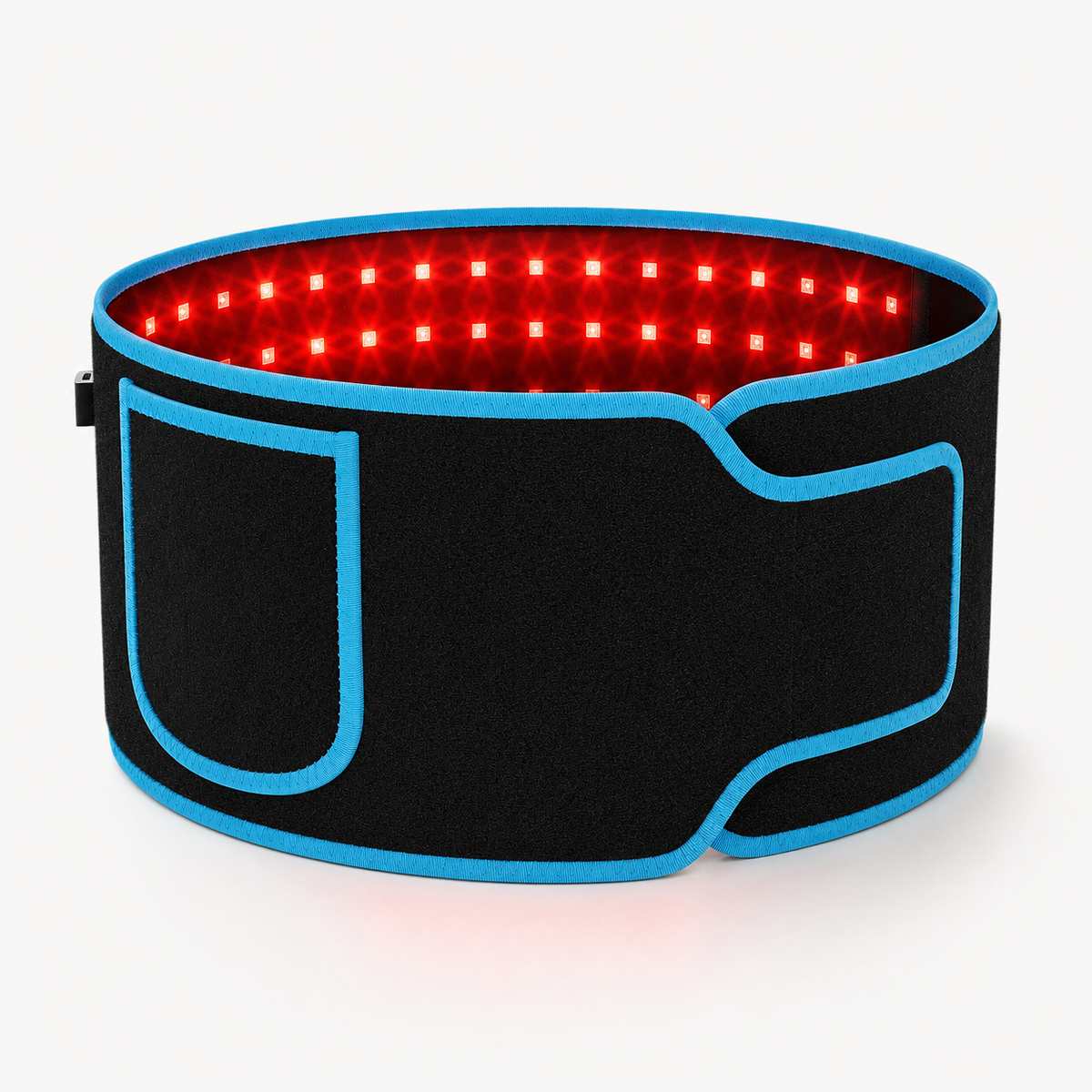 Red Light Therapy Belt with Near-Infrared LEDs and Adjustable Timer Black