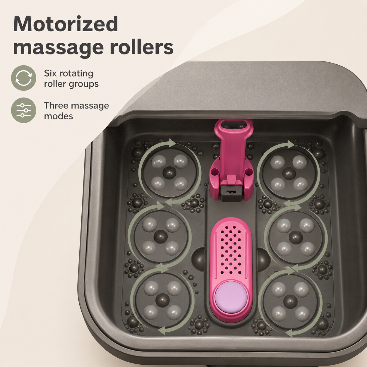 Collapsible Heated Foot Spa Bath Massager with Bubbles, Rollers, Temperature Control, Remote & Pedicure Stone