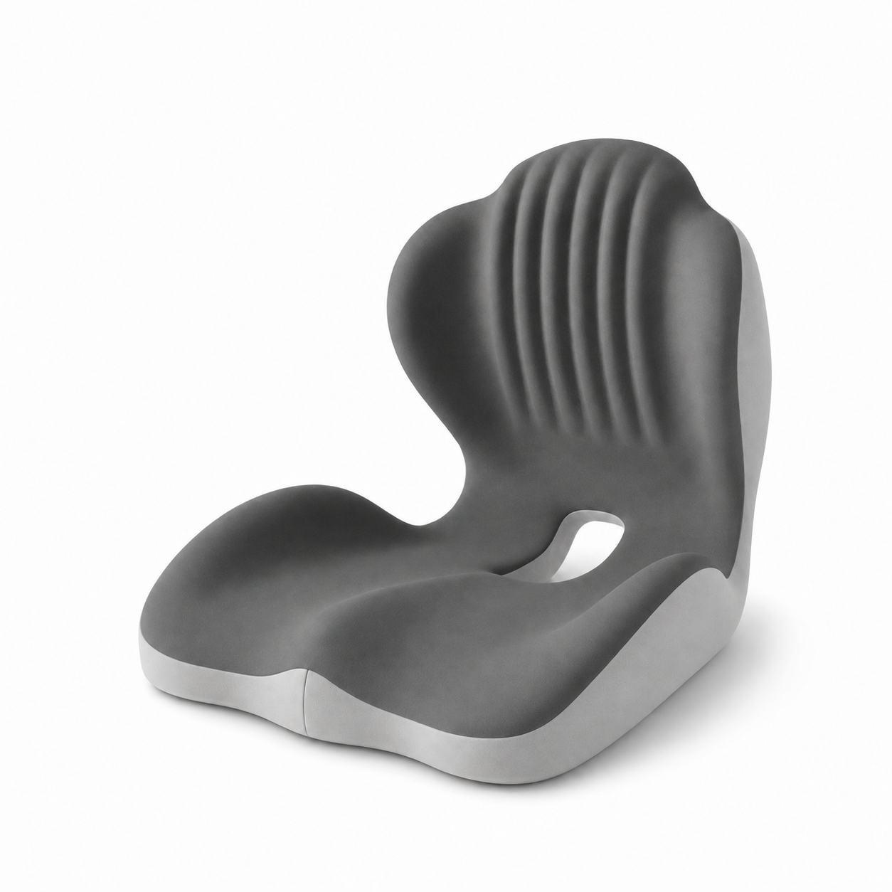 Memory Foam Seat Cushion with Back Support | Ergonomic Office Chair Cushion with Breathable Cover for Office, Car and Home Gray