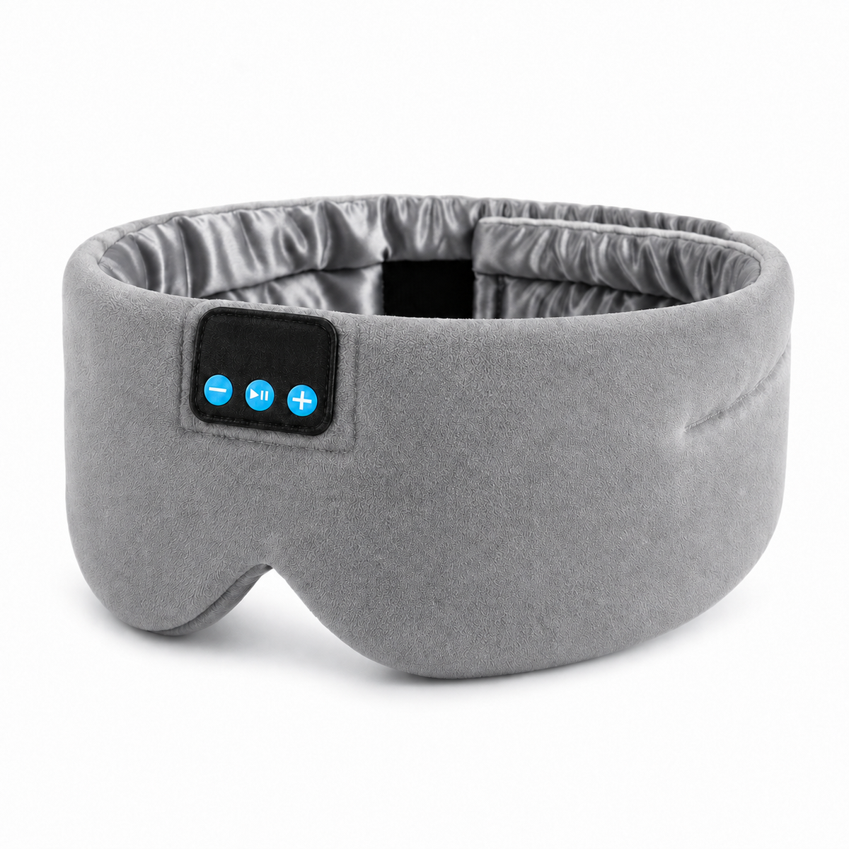 Bluetooth Sleep Mask with Headphones, Silk Lining and USB-C Charging Grey