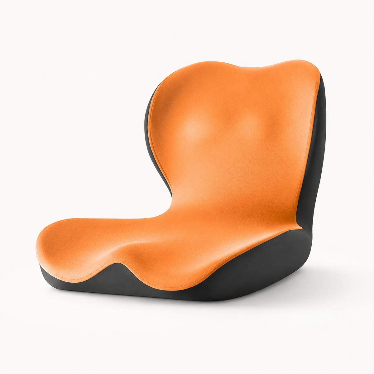 Memory Foam Seat and Back Cushion for Office Chairs, One-Piece L-Shaped Design Orange