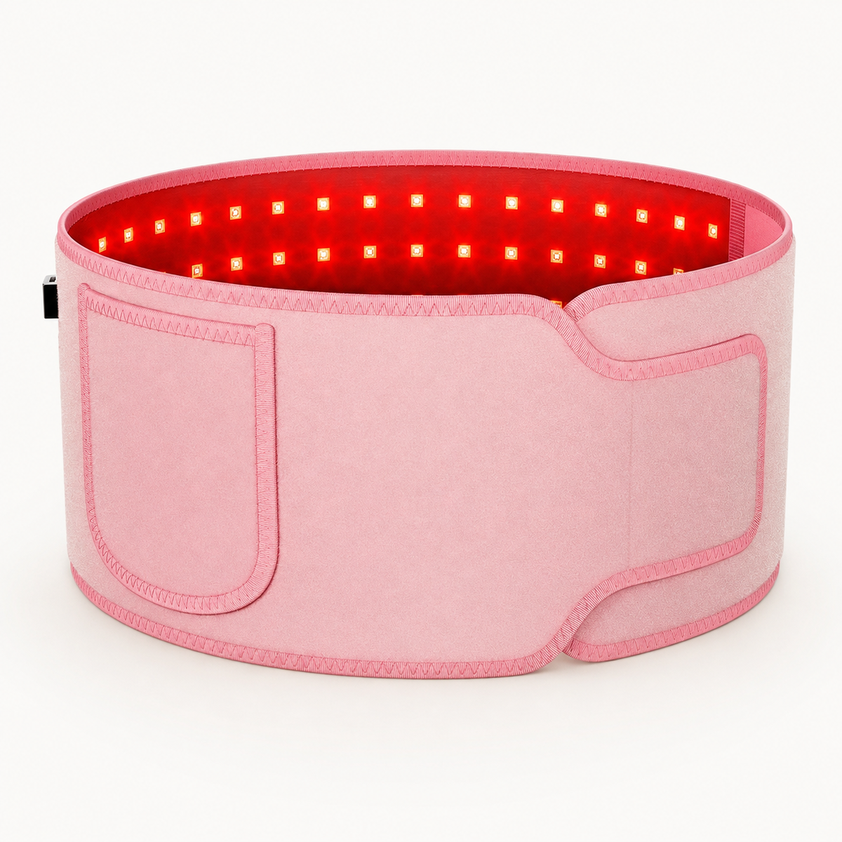Red Light Therapy Belt with Near-Infrared LEDs and Adjustable Timer Pink