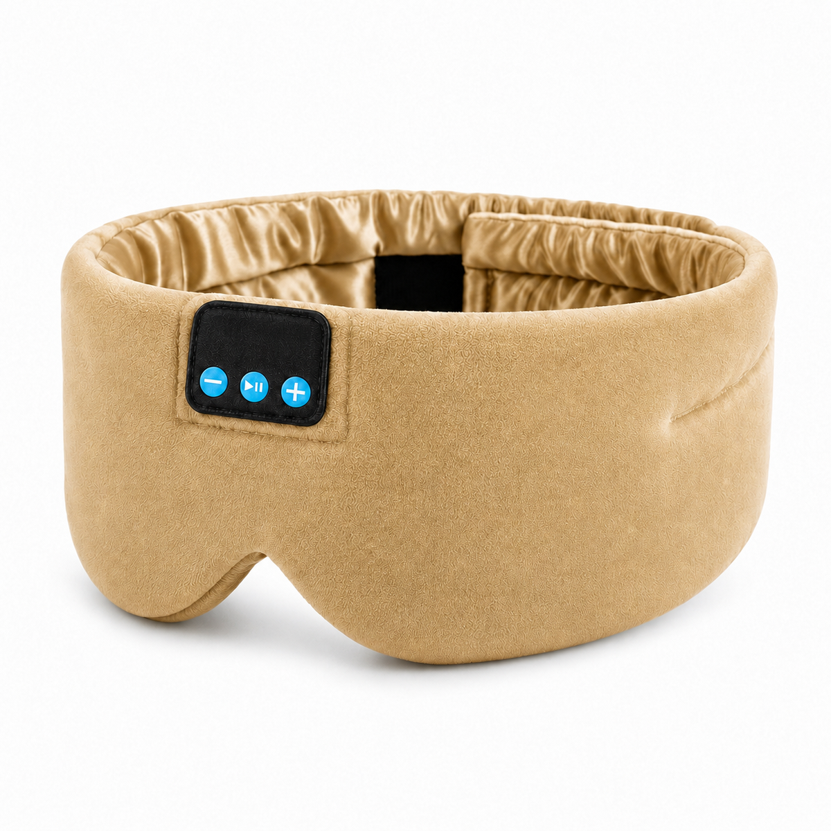 Bluetooth Sleep Mask with Headphones, Silk Lining and USB-C Charging Gold