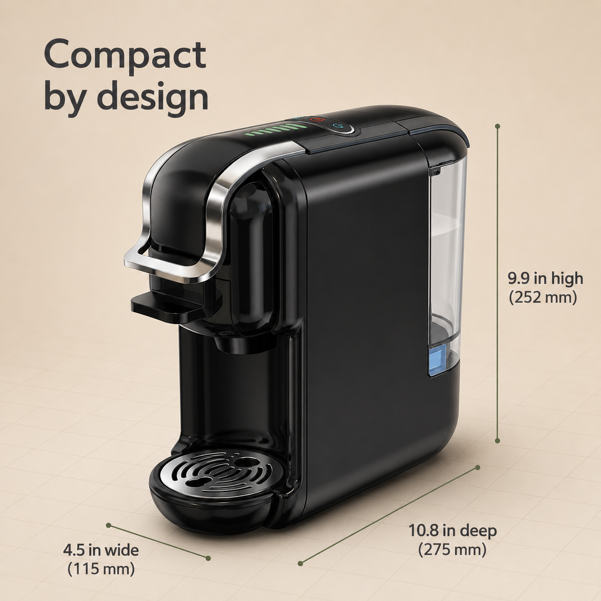 5-in-1 Pod and Ground Coffee Maker with Interchangeable Adapters