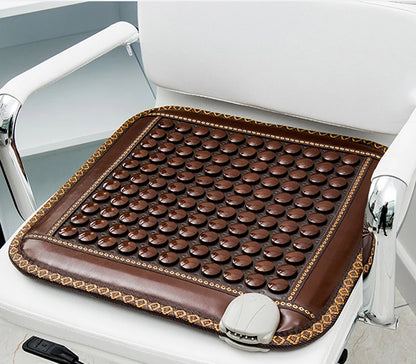 Infrared Heating Pad | Jade Tourmaline Heated Seat Cushion with 8 Heat Levels for Back, Shoulder & Muscle Relief