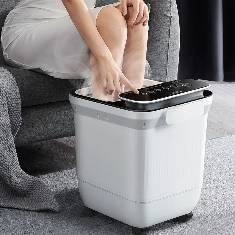 Heated Foot Spa Bath Massager with Automatic Rollers, Water Jets, Temperature Control & Remote for Home Use