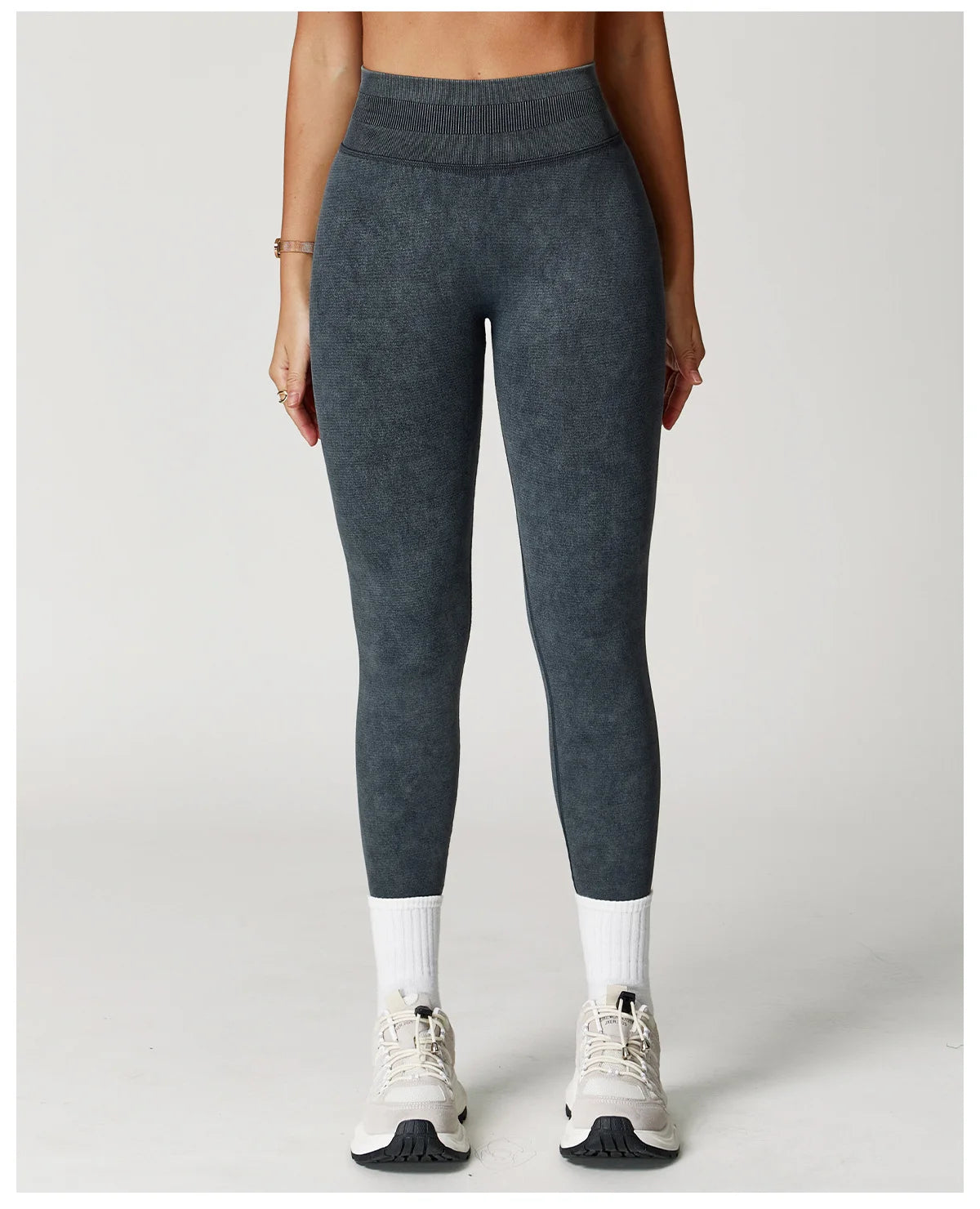 Seamless Yoga Leggings for Women | High Waisted Ribbed Workout Leggings with Stretch Compression Fit