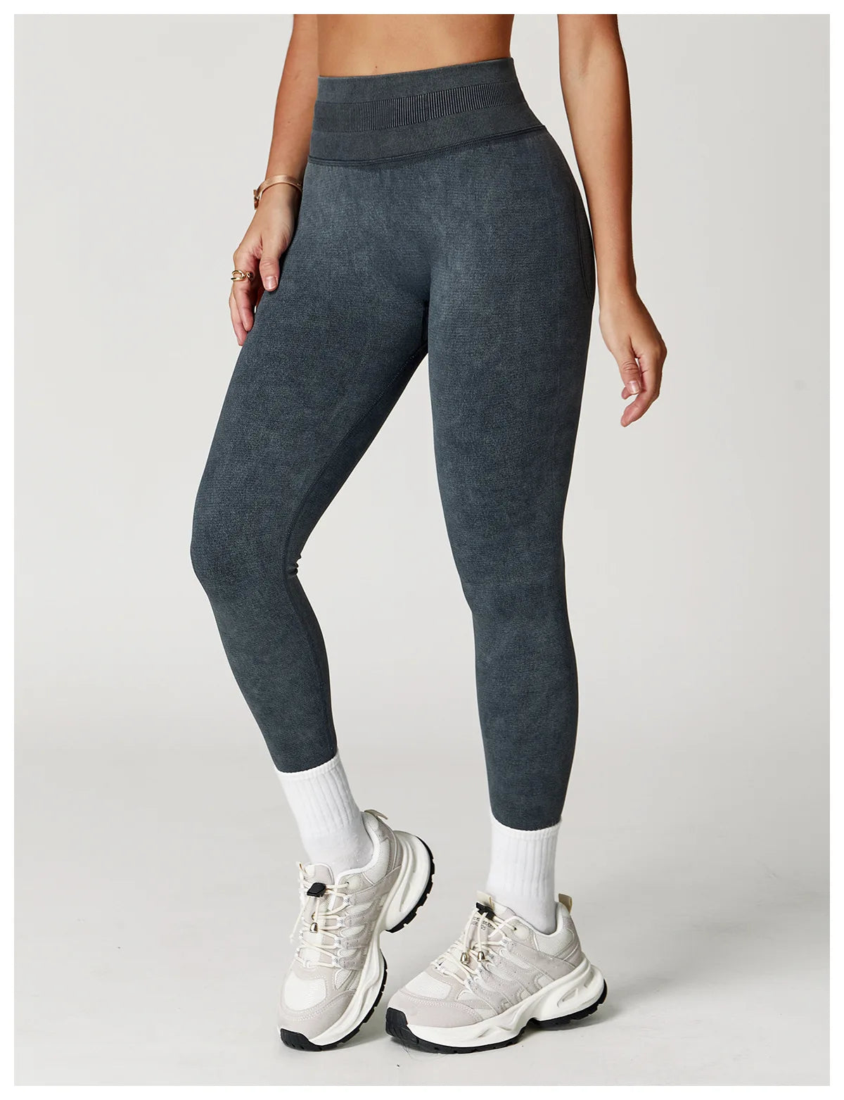 Seamless Yoga Leggings for Women | High Waisted Ribbed Workout Leggings with Stretch Compression Fit