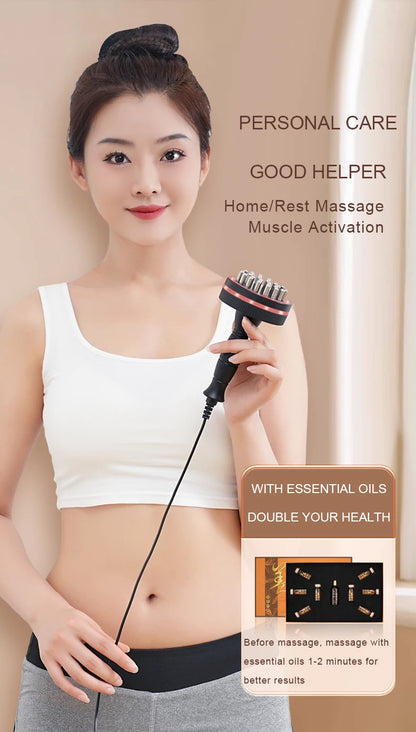Electric Gua Sha Massager with Heat | Microcurrent Body Massage Brush for Back, Arms, Legs & Muscle Relaxation