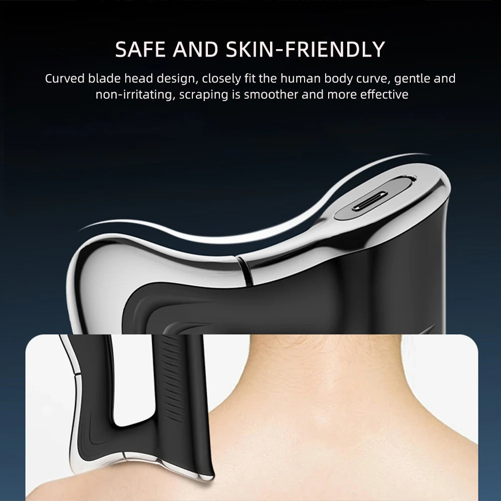 Fascia Scraping Tool Massager | Electric Muscle Scraper with Heat, High-Frequency Vibration & Rechargeable Battery