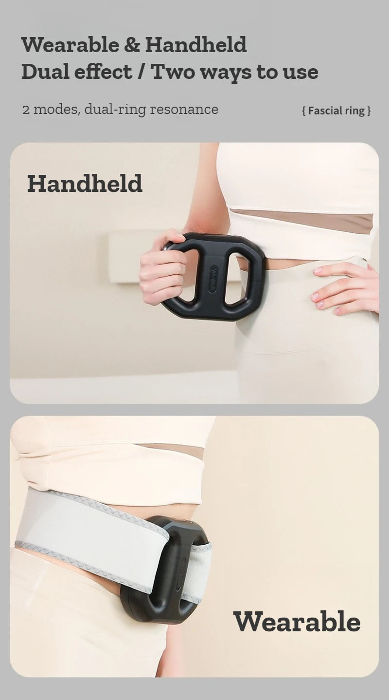 Fascia Massager Ring | Mini Vibration Muscle Massager for Tight Fascia, Muscle Tension & Portable Pain Relief