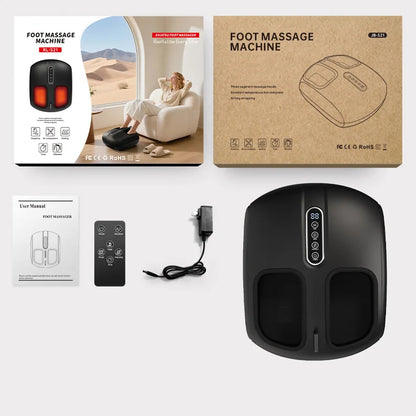Foot Massager Machine with Heat and Air Compression | Deep Kneading Rollers, Adjustable Intensity, LCD Display & Remote
