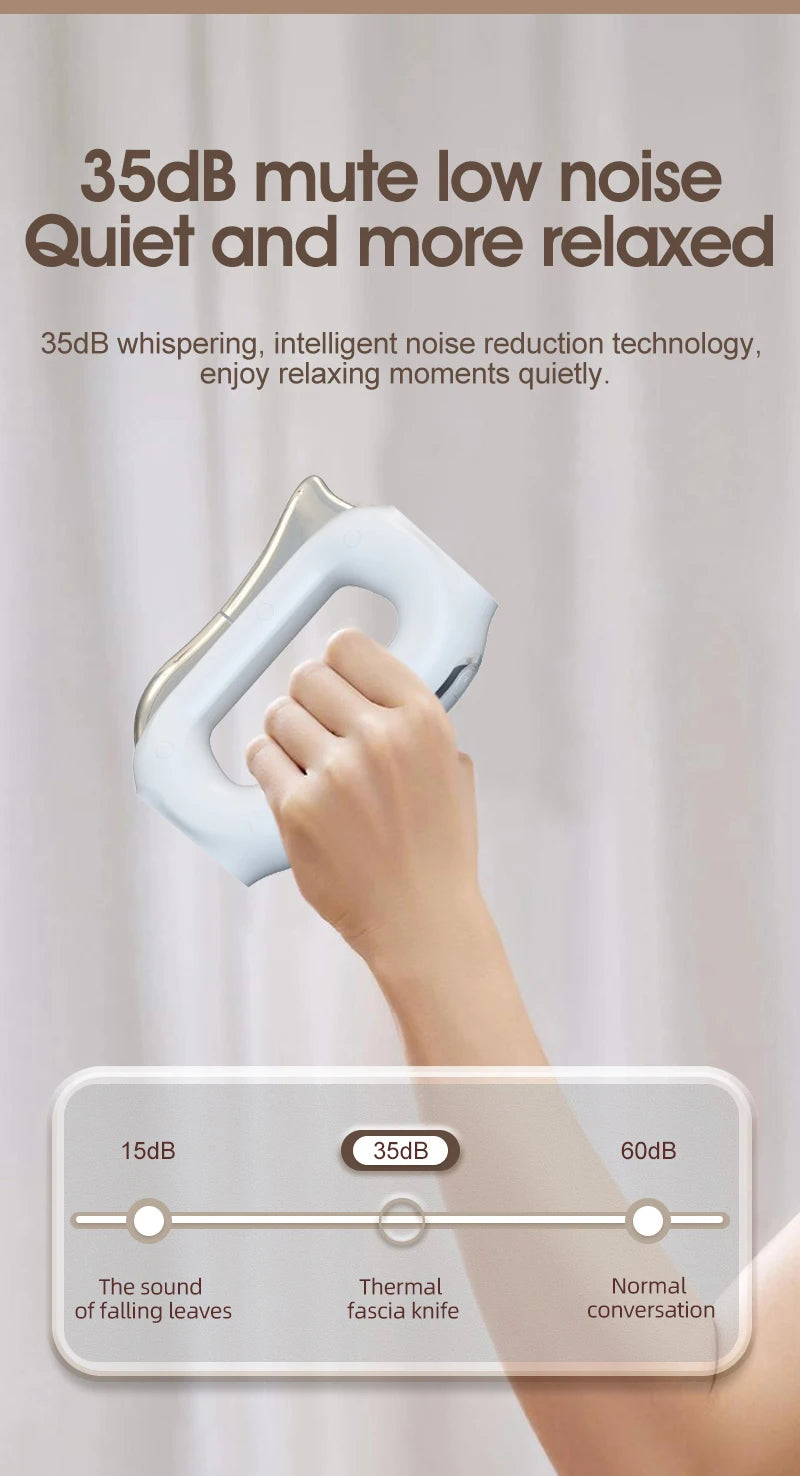 Fascia Scraping Tool Massager with Heat | Electric Muscle Scraper with Microcurrent, Vibration & 5 Heat Levels