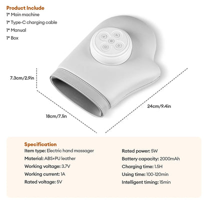 Hand Massager with Heat | Electric Air Compression Hand Massager for Fingers, Palms, Wrists & Arthritis Relief