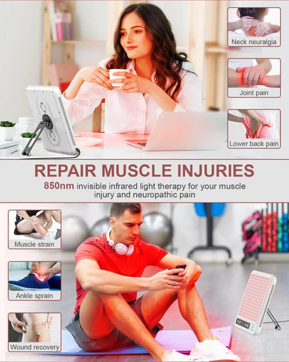 Red Light Therapy Panel | 660nm 850nm Near Infrared Light Therapy Lamp for Face, Body, Skin Care & Wellness
