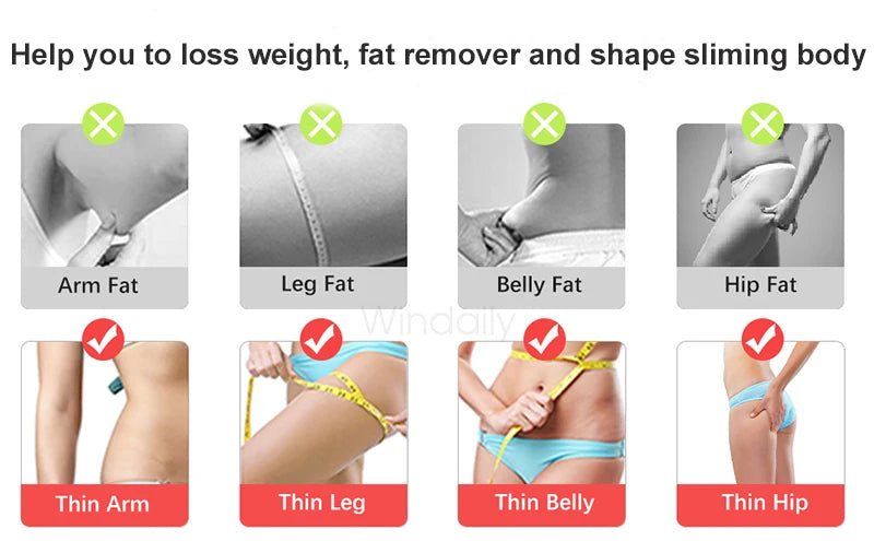 RF Body Slimming Massager | EMS Vibration Body Sculpting Device with LED Light Therapy & Skin Firming