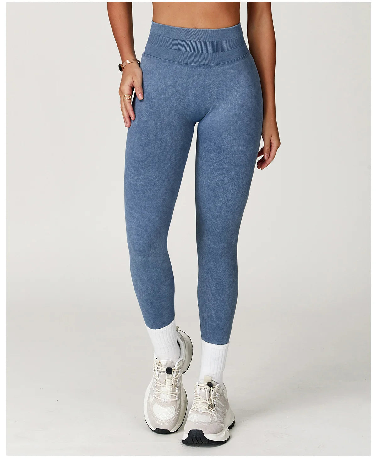 Seamless Yoga Leggings for Women | High Waisted Ribbed Workout Leggings with Stretch Compression Fit