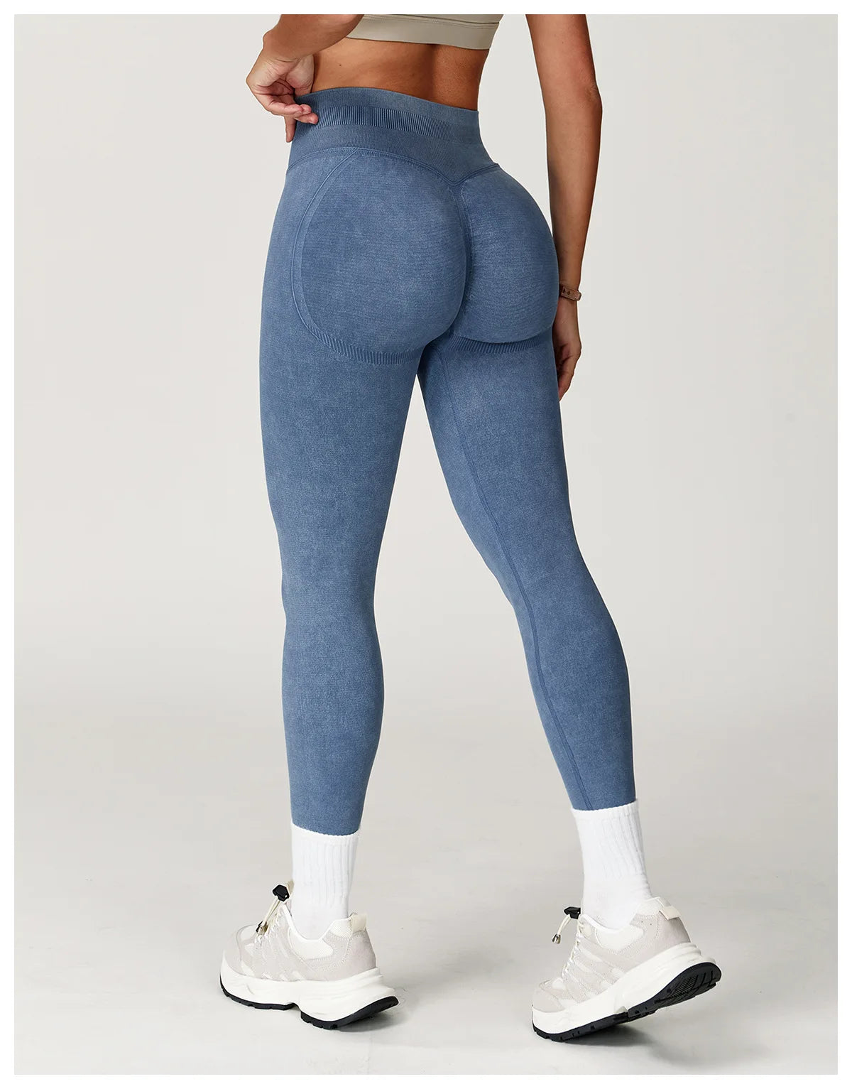 Seamless Yoga Leggings for Women | High Waisted Ribbed Workout Leggings with Stretch Compression Fit
