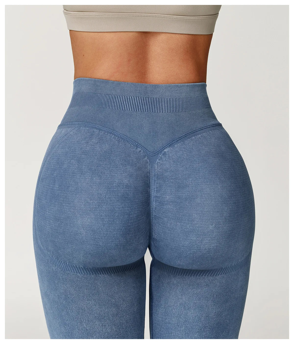 Seamless Yoga Leggings for Women | High Waisted Ribbed Workout Leggings with Stretch Compression Fit