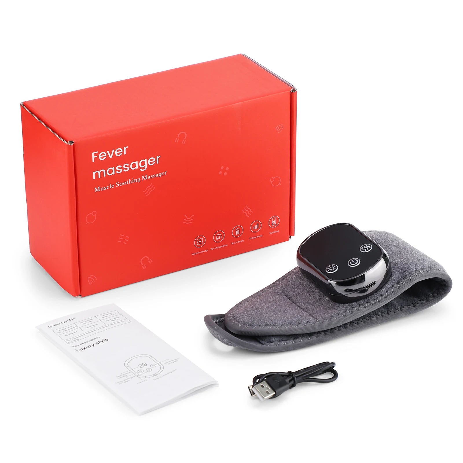 Wrist Massager with Heat | Electric Heated Wrist Brace with Vibration, Adjustable Strap & Auto Timer
