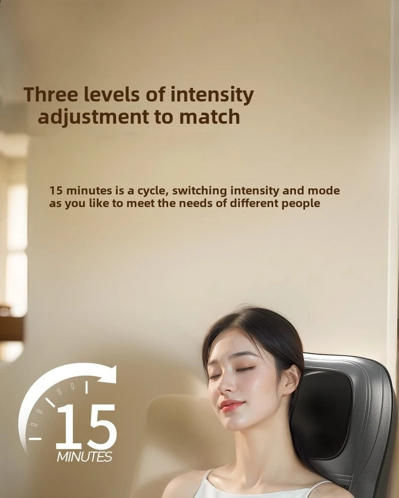 Massage Seat Cushion with Heat | Full Body Vibration Chair Massager for Back, Waist, Thighs, Office & Car